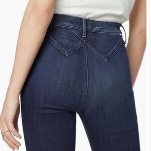 Mother Denim Diamond Swooner Tongue & Chic 24 Stretch Jeans Dark Blue NWT